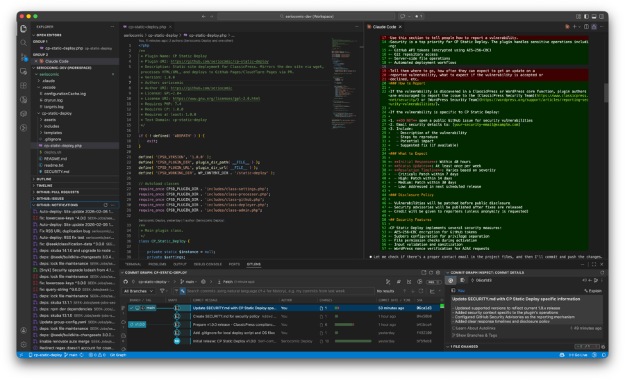 Claude and I, side by side